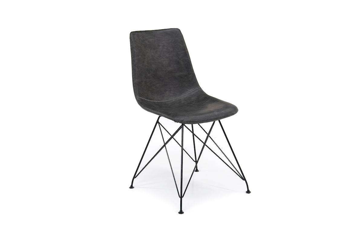 LUCIAWHT1:Theo Side Chair in Slate Angled