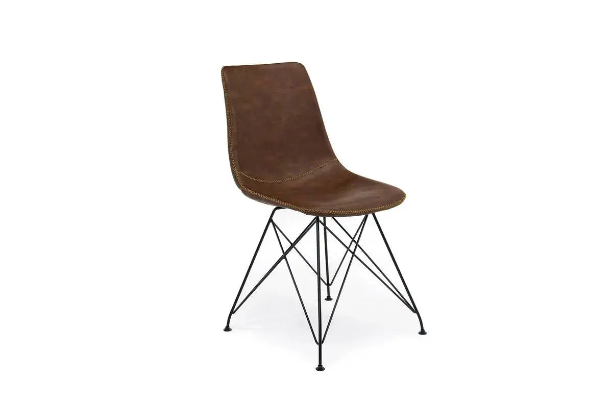 BRENNAN00:Brennan Round Dining Table & 4, AngledSideAngle