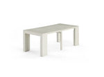 TRANSFM32:Transformer Dining Table & 4 Stackable Chairs & Bench, Angled