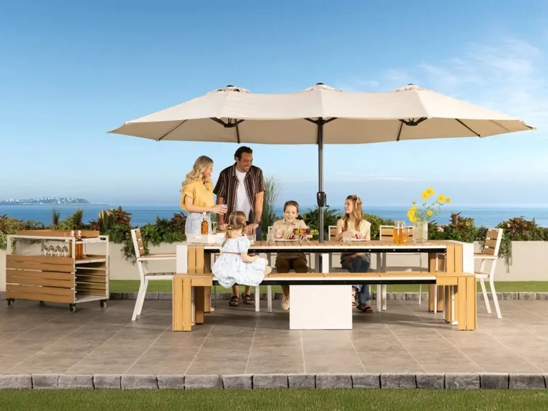 TRANSFP35:Transformer Patio Umbrella, Styled