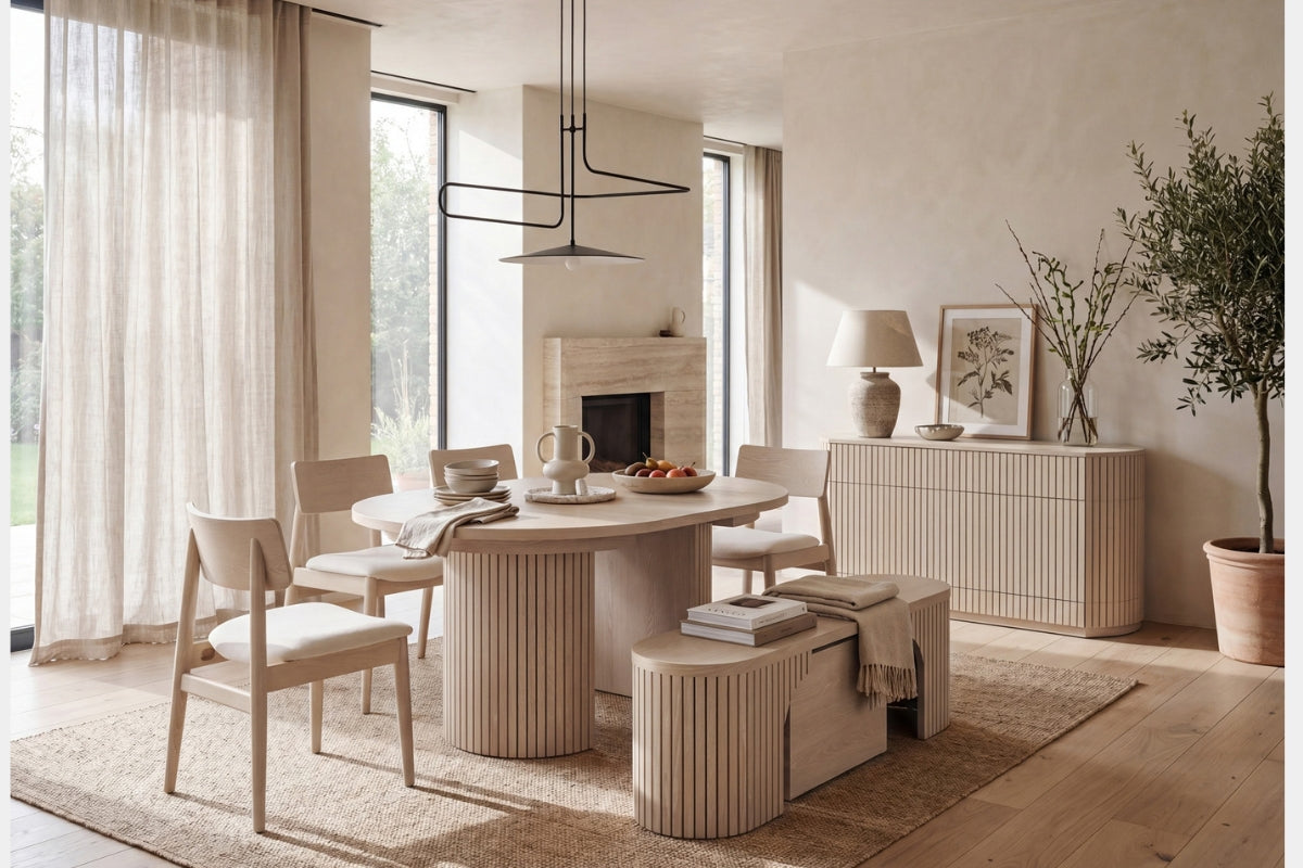 623477642:Transformer Dining Bench, Styled