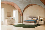 TULLIA009:Tullia Upholstered Panel Bed &, Styled