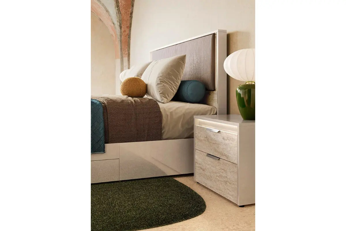TULLIA022:Tullia Upholstered Panel Bed W, Styled