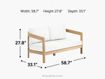 682388135:Wesley Outdoor Loveseat,