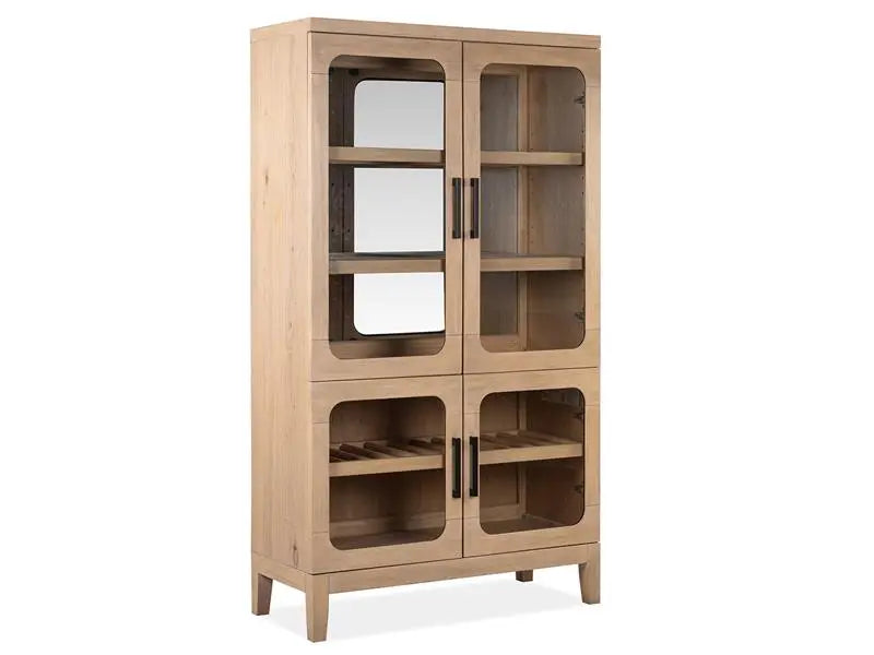 121257717:White Oak Buffet & Hutch, AngledAngle