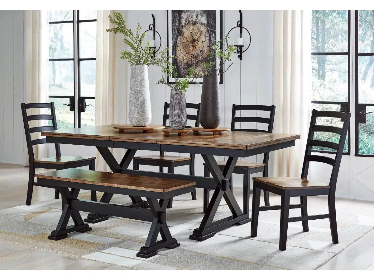 WILDEN002:Wildenauer Dining Table & 4 Ch, Styled