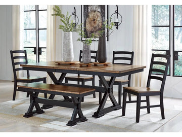 WILDEN002:Wildenauer Dining Table & 4 Ch, Styled