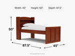 391616472:Young Pioneer Bookcase Bed,
