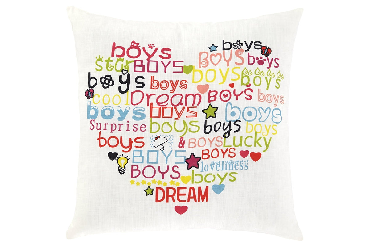 396868189:Lorain Heart Throw Pillow in White/Pink/Turquoise, Image 1