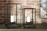127416192:Dimtrois Lanterns in Black, Set of 2, Image 2
