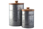 865177260:Divakar Cannisters in Gray, Set of 2, Image 1