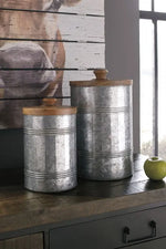 865177260:Divakar Cannisters in Gray, Set of 2, Image 2