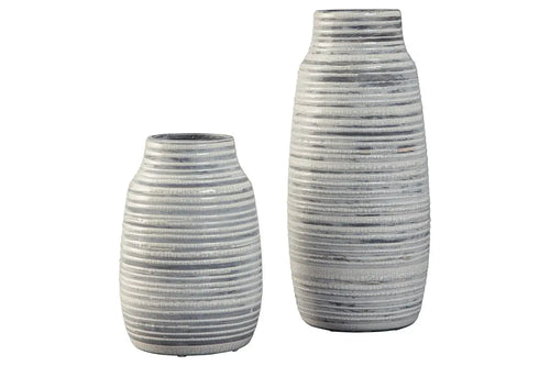 865177263:Donaver Vases in Gray & White, Set of 2, Image 1