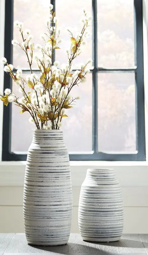 865177263:Donaver Vases in Gray & White, Set of 2, Image 2