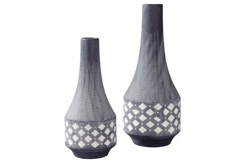 865177266:Dornitilla Vases in Black & White, Set of 2, Image 1