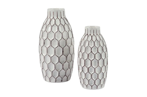 343522132:Dionna Vases in White, Set of 2, Image 1