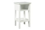 818290688:Marnville USB Accent Table in White, Image 1