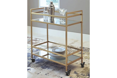111907721:Kailman Bar Cart in Gold, Image 2