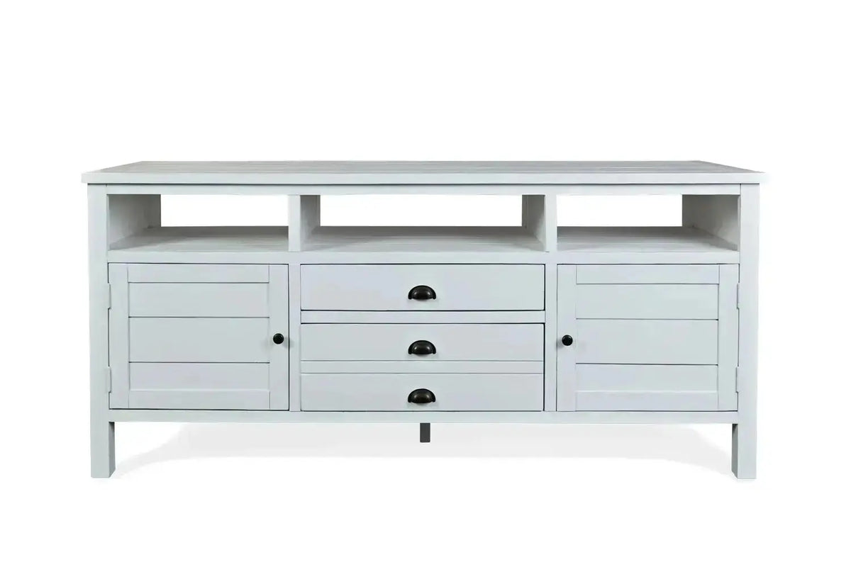 728420898:Artisans Media Console in White, 70 Inch, Image 1