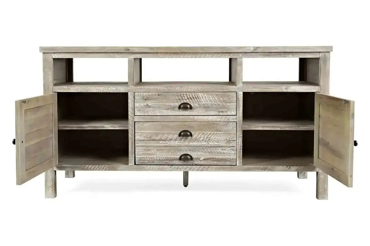 602825929:Artisans Media Console in Gray, 60 Inch, Image 2