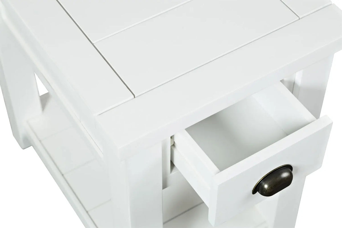 694410983:Artisans Chairside Table in White, Image 3