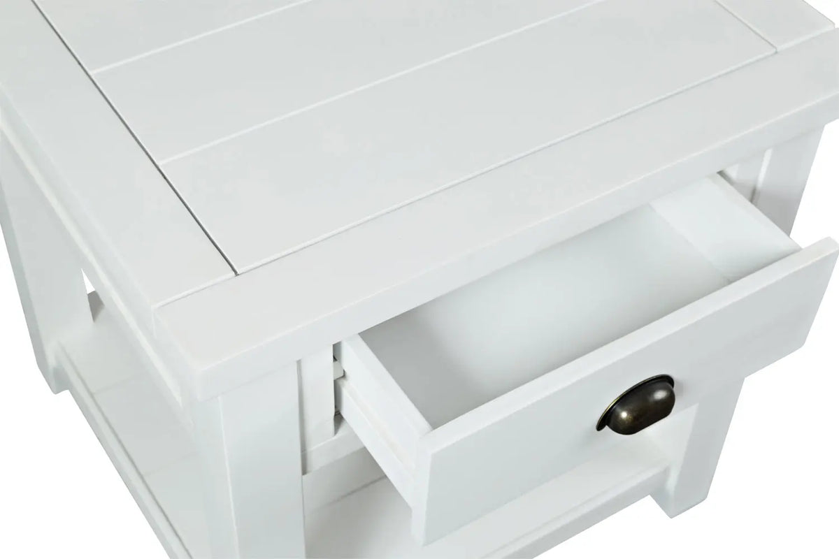 306341704:Artisans End Table in White, Image 4