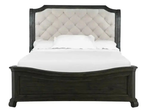 157177142:Bellamy Sleigh Bed in Charcoal, California King, Image 2