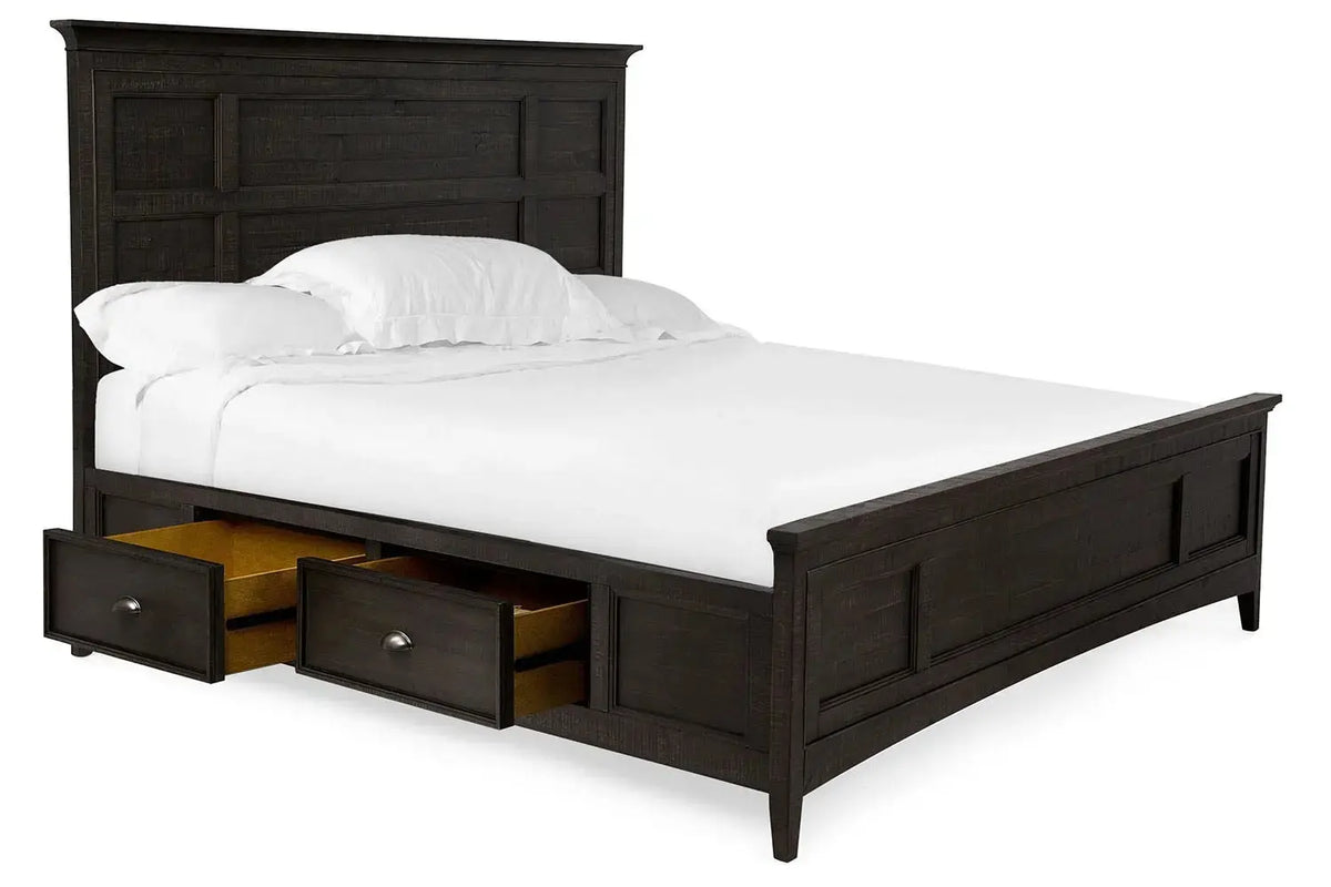 569327716:Bay Creek Panel Bed w/ Storage in Graphite, Eastern King, Image 3