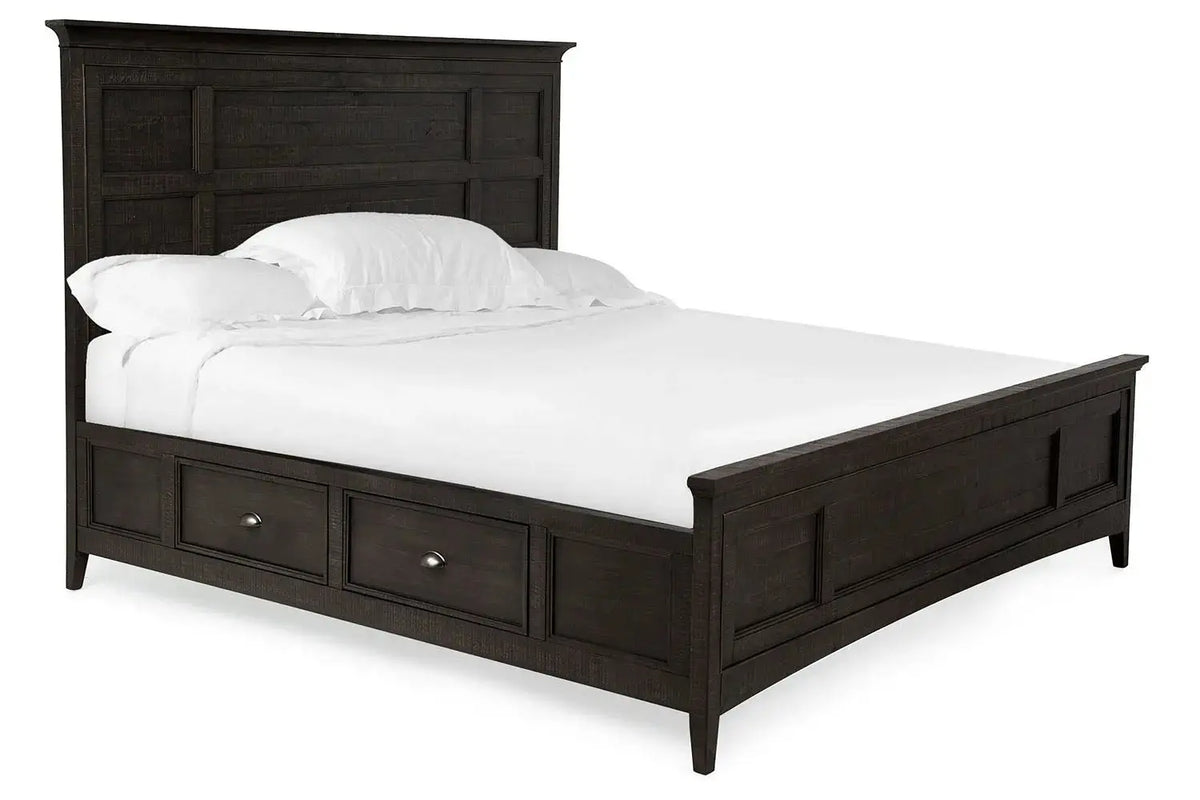 569327716:Bay Creek Panel Bed w/ Storage in Graphite, Eastern King, Image 1