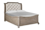 504389748:Bellamy Sleigh Bed in Gray, Queen, Image 1