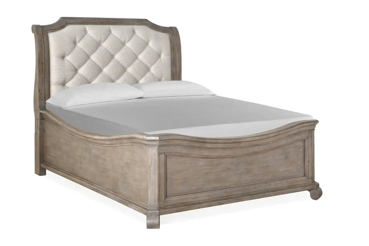 504389748:Bellamy Sleigh Bed in Gray, Queen, Image 1
