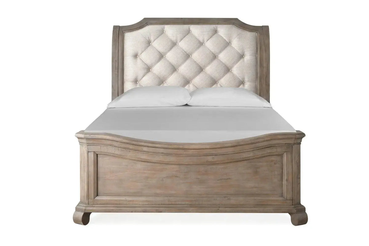 504389748:Bellamy Sleigh Bed in Gray, Queen, Image 2