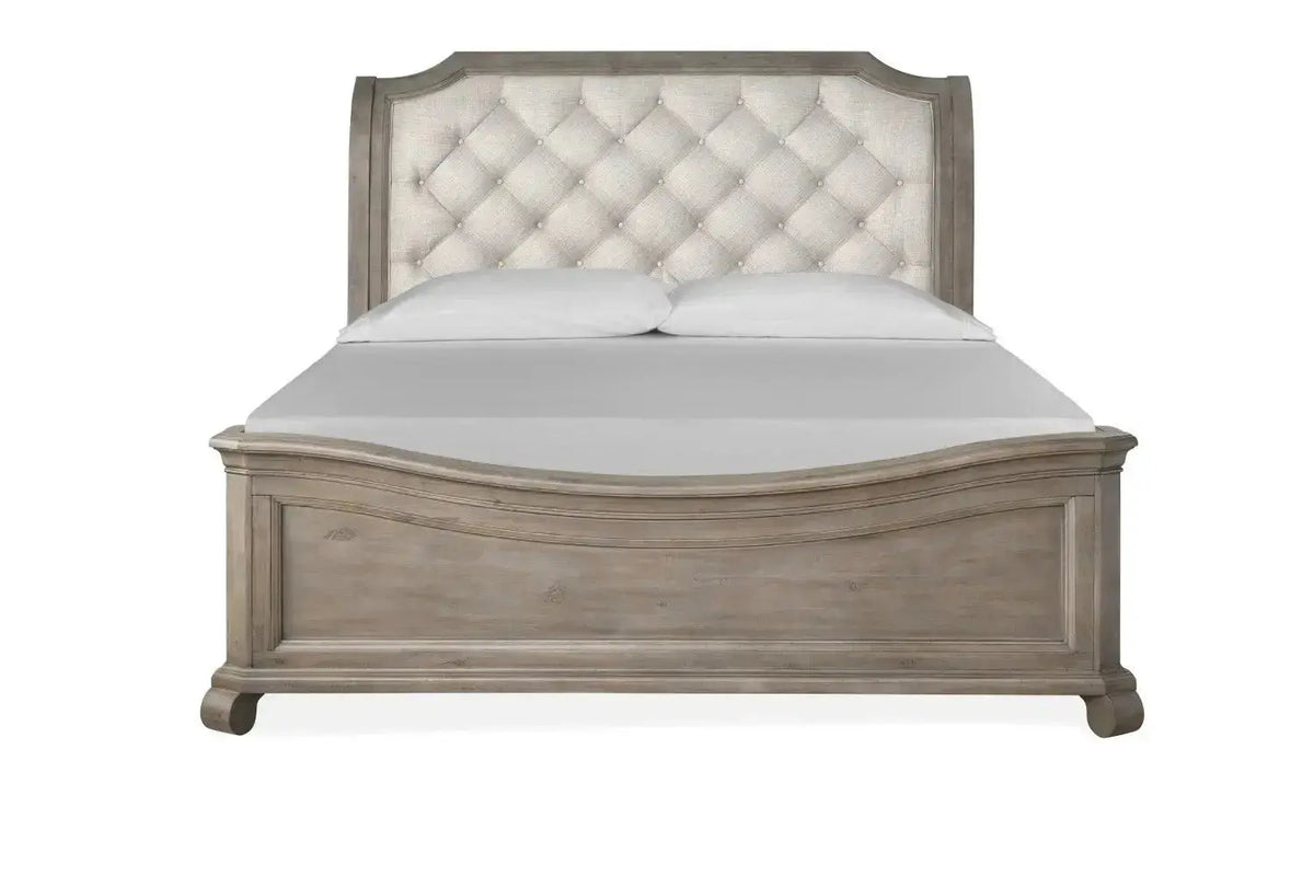694446655:Bellamy Sleigh Bed in Gray, Eastern King, Image 2