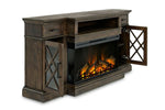 634509392:Harbor Console w/ Fireplace Insert in Brown, 70 Inch, Image 2