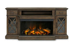 634509392:Harbor Console w/ Fireplace Insert in Brown, 70 Inch, Image 3
