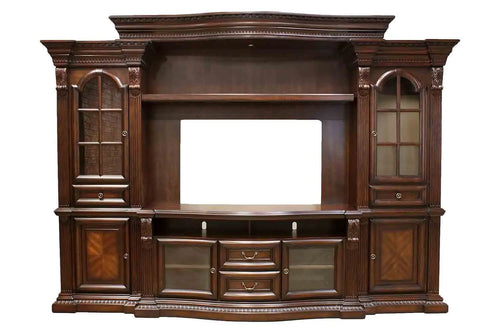 811315575:Bella 4 Piece Entertainment Center in Brown, Image 1