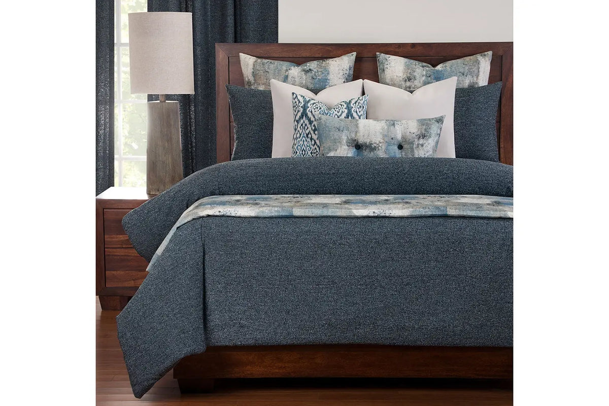 740830440:Belmont Duvet Comforter Set in Blue 10 Piece, Eastern King, Image 1