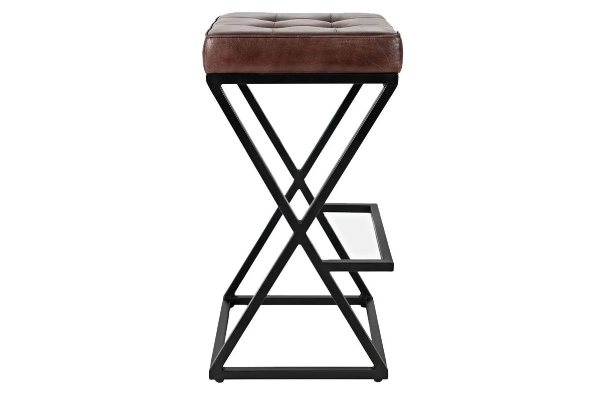 340330212:Brooks Leather Saddle Stool, Image 3