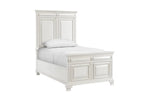 125861124:Calloway Panel Bed in White, Twin, Image 1