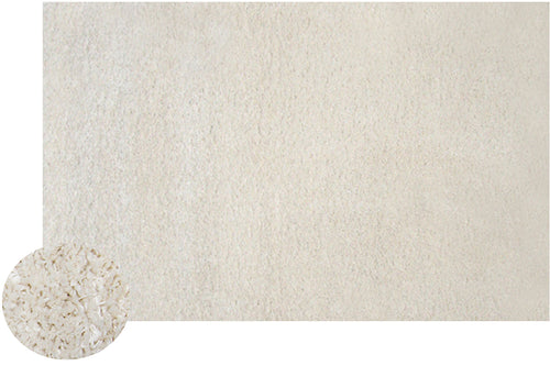 588955171:Comfort Shag Rug in White, 5 x 8, Image 1