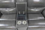 349274865:Sofia 3 Piece 3 Power Sectional in Gray Leather, Image 5
