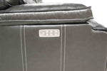 349274865:Sofia 3 Piece 3 Power Sectional in Gray Leather, Image 4