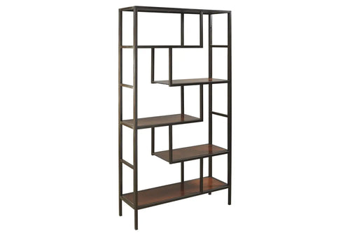 867065701:Frankwell Tall Bookcase in Black & Brown, Image 1
