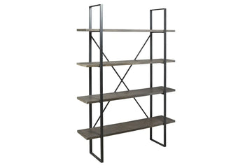 867065700:Gilesgrove Tall Bookcase in Black & Gray, Image 1