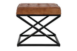 722866067:Hogan Accent Ottoman in Brown Leather, Image 2