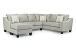 562796062:Lucy Tux Sofa Chaise Sectional in Linen, Left Facing, Image 1