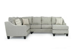 146780182:Lucy Tux Sofa Chaise Sectional in Linen, Right Facing, Image 2