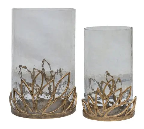 865177259:Pascal Candleholders in Antique Gold, Set of 2, Image 1