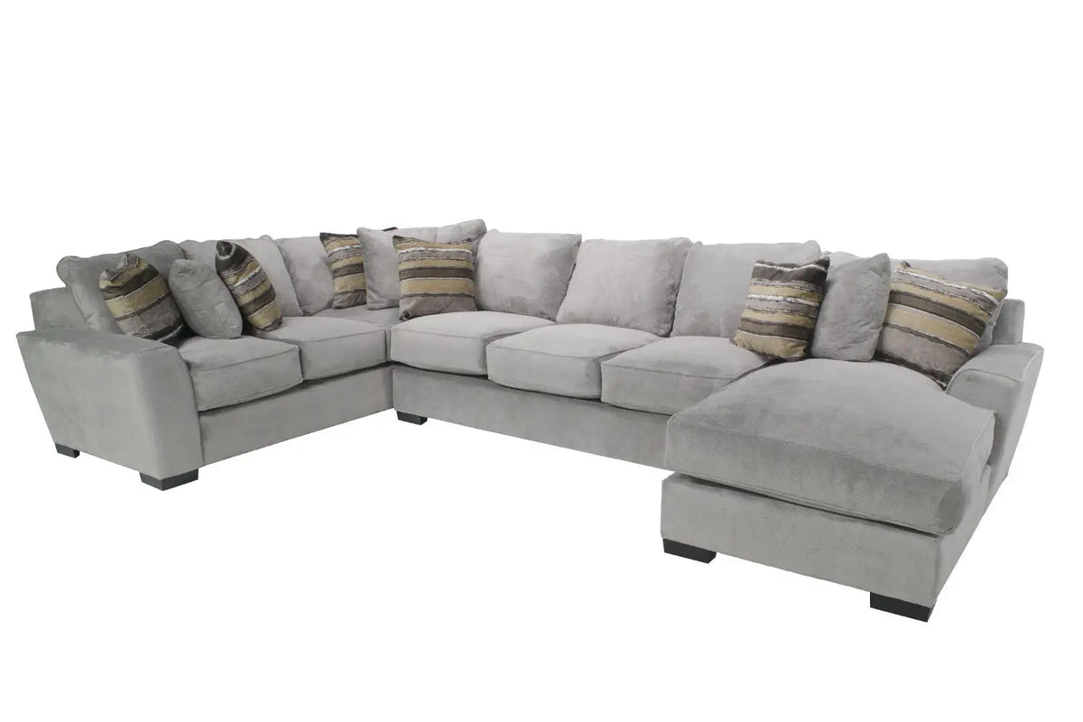 408002733:Oracle Tux Sofa Chaise Sectional in Platinum, Right Facing, Image 1