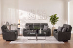 RHYS00051:Rhys 2 Power Sofa Console Loveseat In Vaquaro Gray,Styled